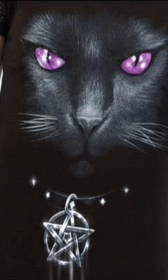 Gif animé gothique chat